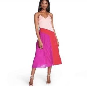 Cushnie Colorblock Pleated Dress